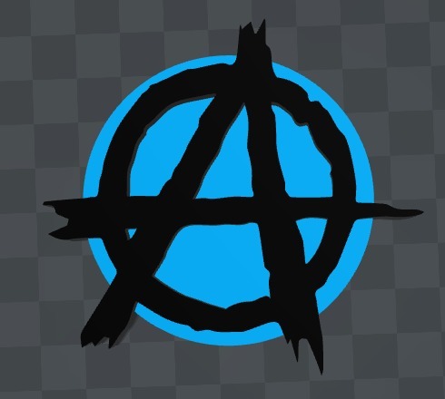 Anarchy symbol magnet