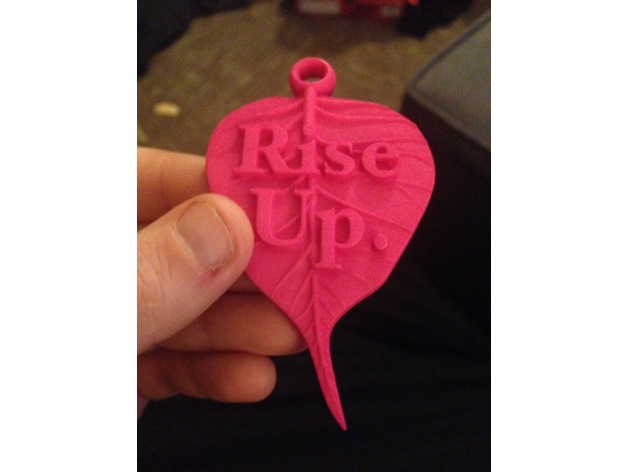Rise Up: inspirational leaf keychain