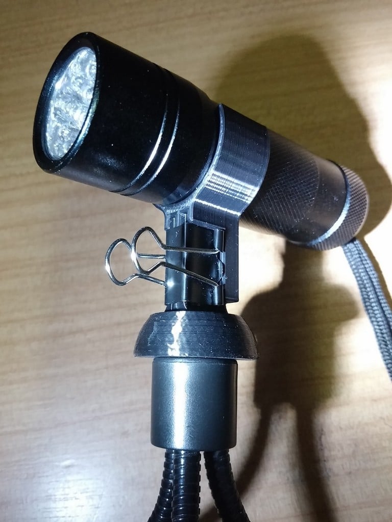 Flashlight mount holder for tripod