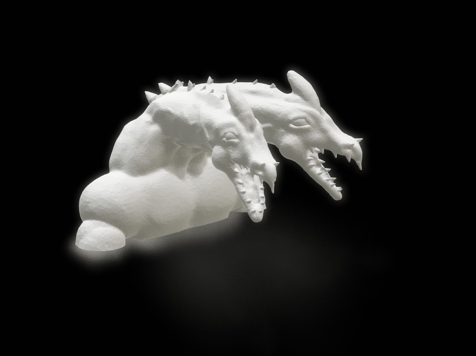 Two Headed Dragon Bust