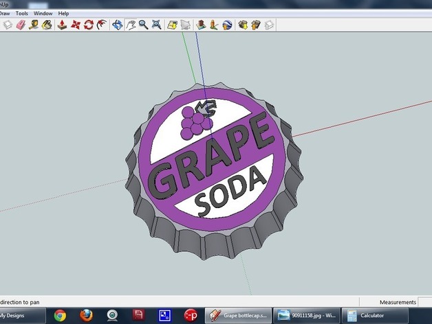 Grape Soda Bottle Cap Prop