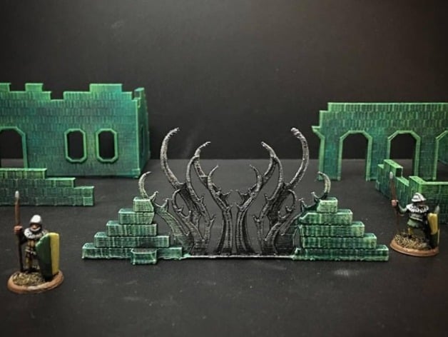 Image of Ruined Arcane Wall (15mm scale)