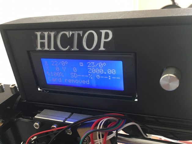 HicTop Prusa i3 Display back plate