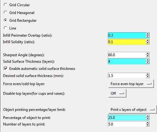 Cup/Vase/Surface thickness mod for Skeinforge 50 fill plugin