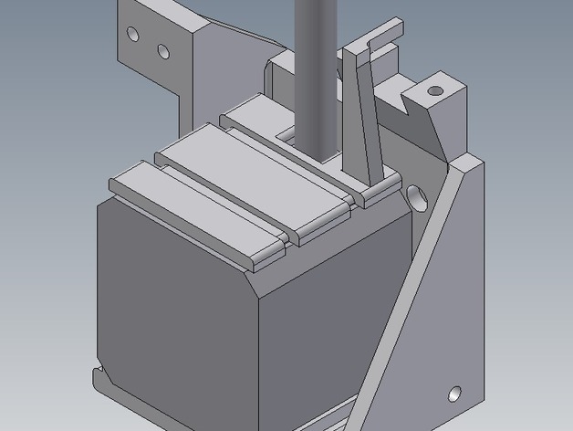 Prusa i3 printable Extruder mount with bed leveling