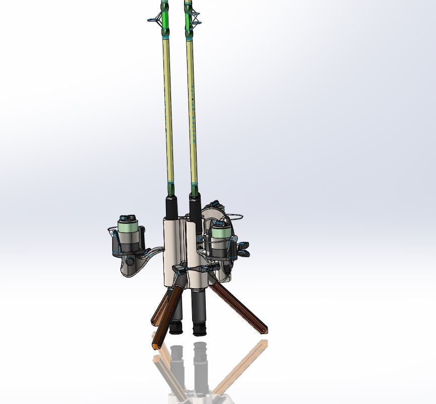Fishing Rod Carrier / Stand 3 Rod with legs
