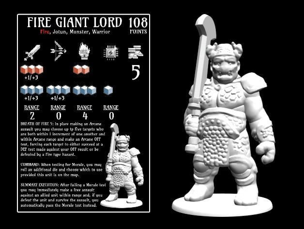 Image of Fire Giant Lord (18mm scale)