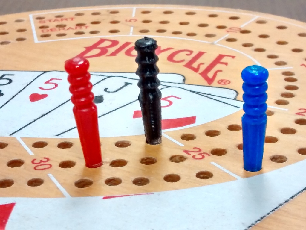 A peg for cribbage game