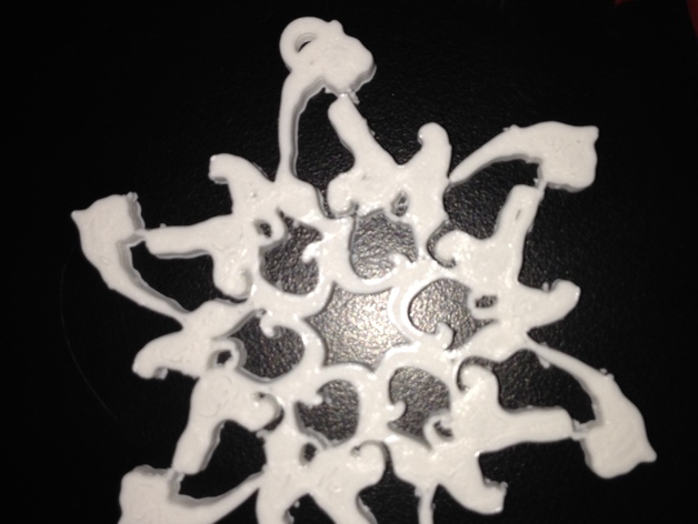 Cat Snowflake Ornament