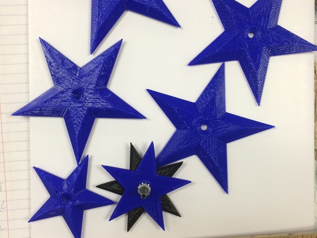 Various Sized Stars With Holes
