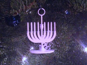 Menorah Holiday Tree Ornament