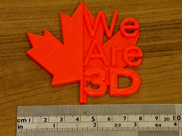 We Are 3D - Maple Leaf Logo