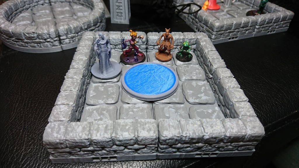 D&D scenery: Water pool for Tomb of Annihilation - Obo'laka's shrine. OpenLock compatible