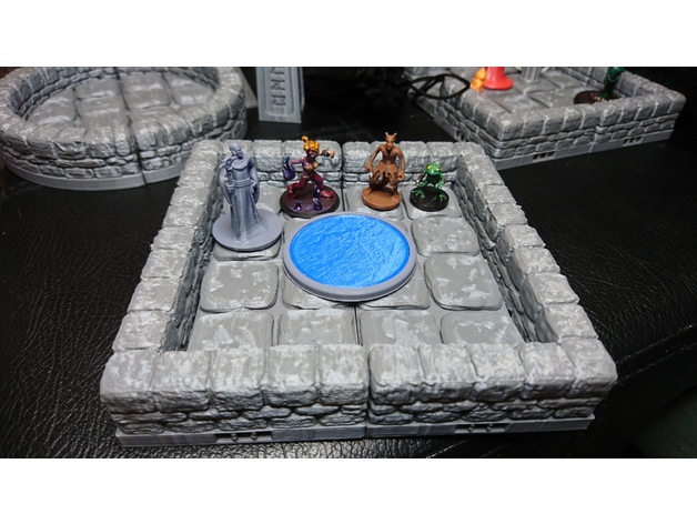 Image of D&D scenery: Water pool for Tomb of Annihilation - Obo'laka's shrine. OpenLock compatible