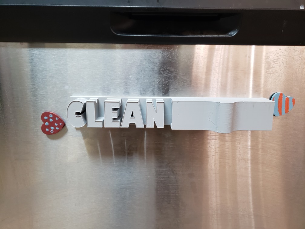 Dirty/Clean Magnetic Dishwasher sign