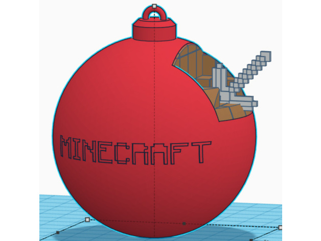 Minecraft Christmas Ornament