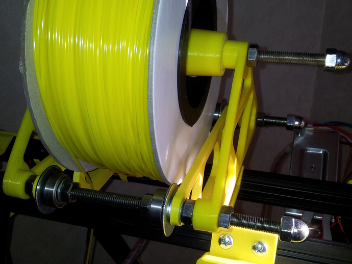 Mendelmax 3D printer Cardboard reel mount