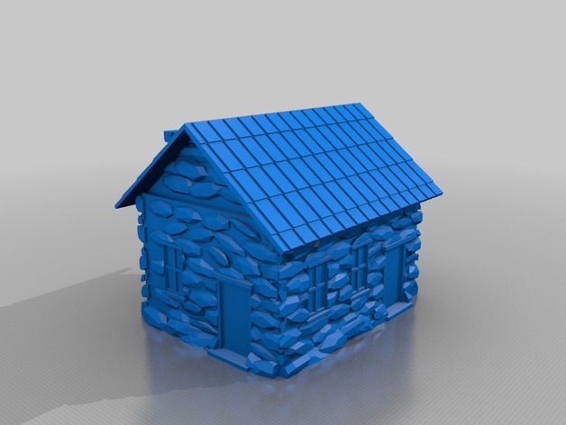 My Customized Parametric Miniature Game Stone House 2