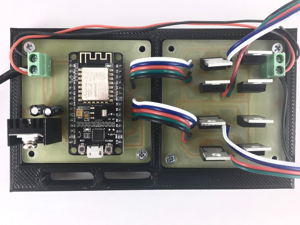 Custom WiFi LED light controller electronics case