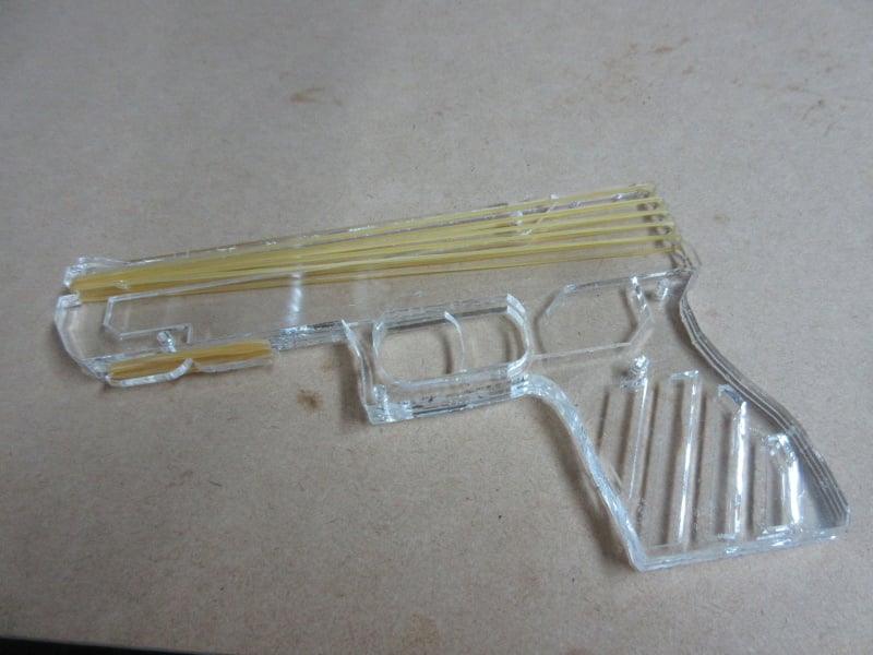 Acrylic Rubber Band Gun