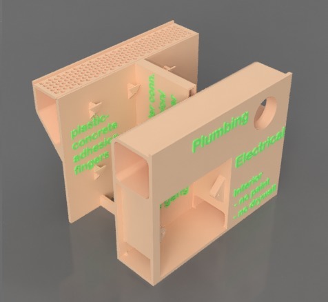 Printed Building Concept - Wall Section Models