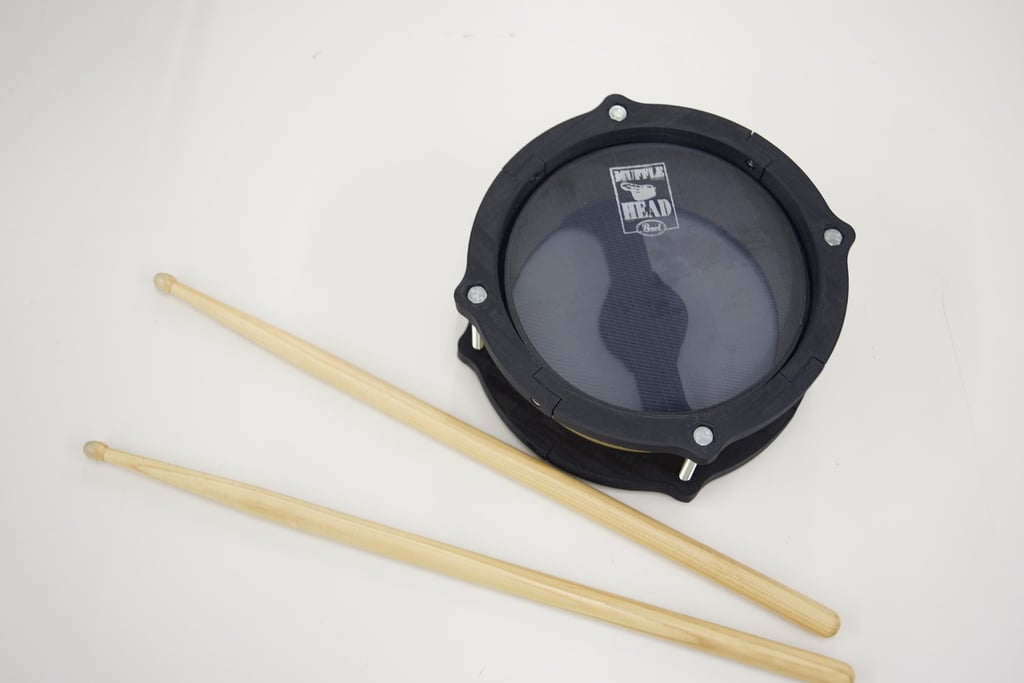  6 inch e-drum pad with small 3d printer