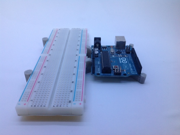 Arduino uno + big breadboard holder by Jigsawnz - Thingiverse