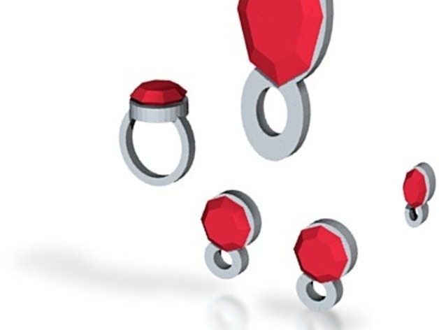 lara ruby jewelry set