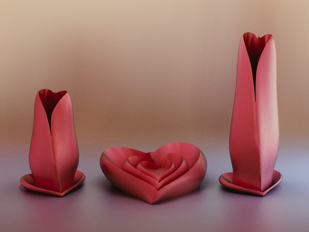 Valentine Vase & Dish Set