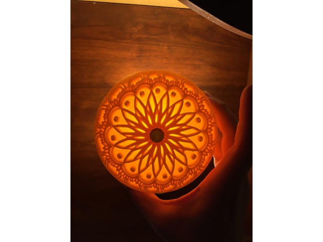 3D Lithophane Domes Mandala Geometric Optical Illusion Spiral Checkered Etc.