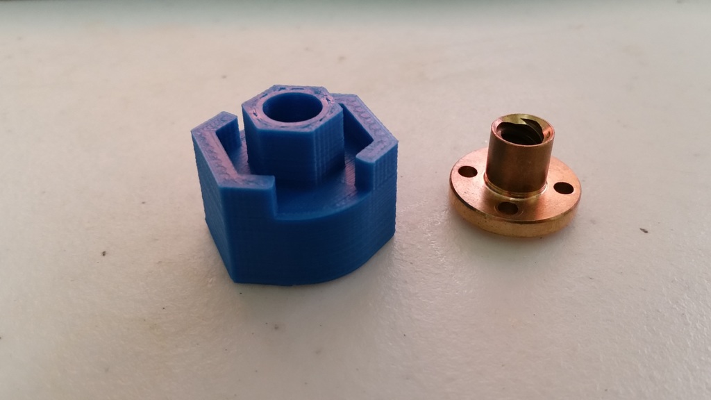 Threaded Rod to Lead Screw Adapter - Made for MakerGear Prusa Mendel may work for others