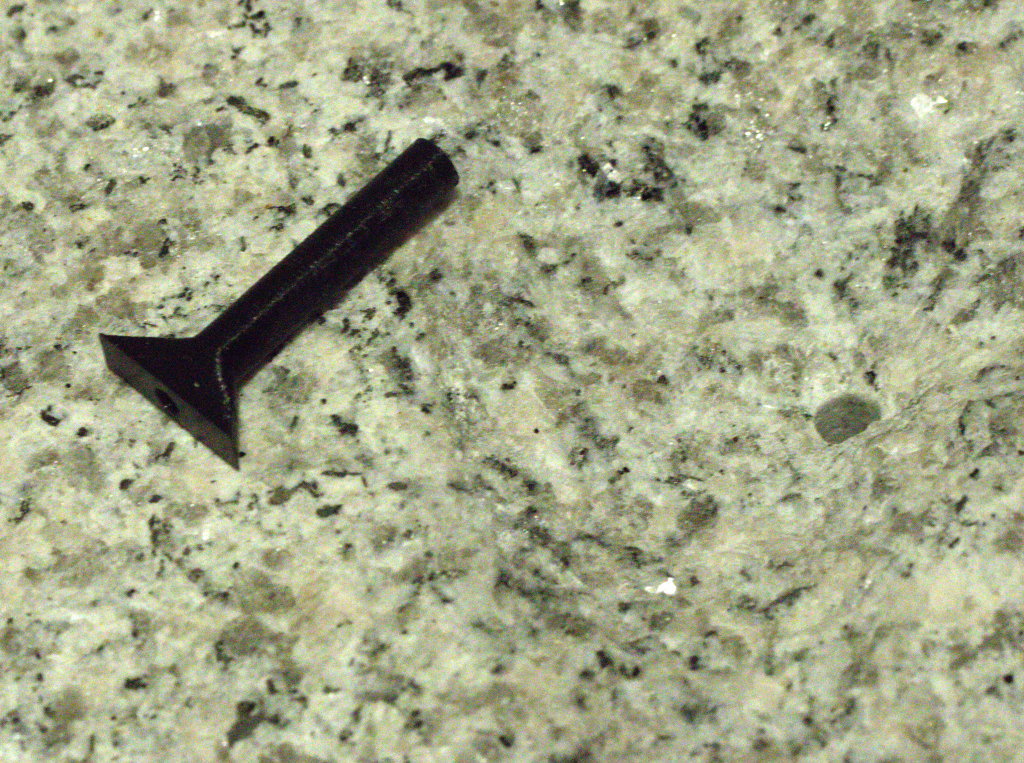 granite tile mounting plug - 5 mm hole, M3 thread