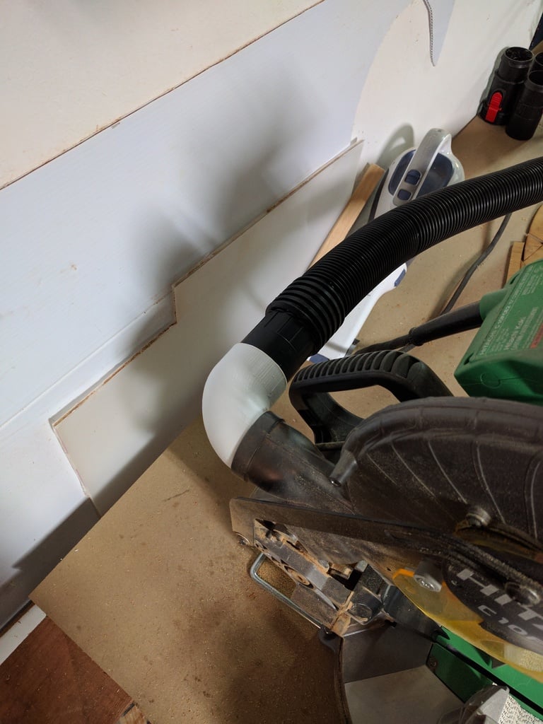 Chop saw dust hose adapter