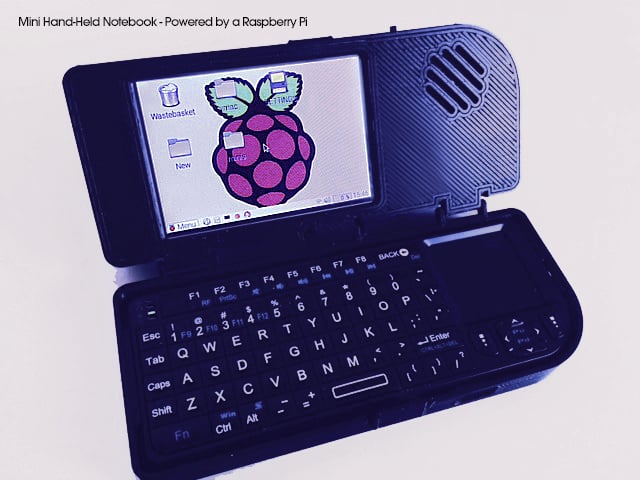 Mini Hand-Held Notebook - Powered by a Raspberry Pi (Remix)