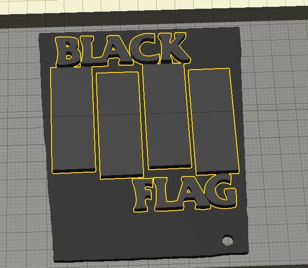 Black Flag (Band) Logo - Keychain 