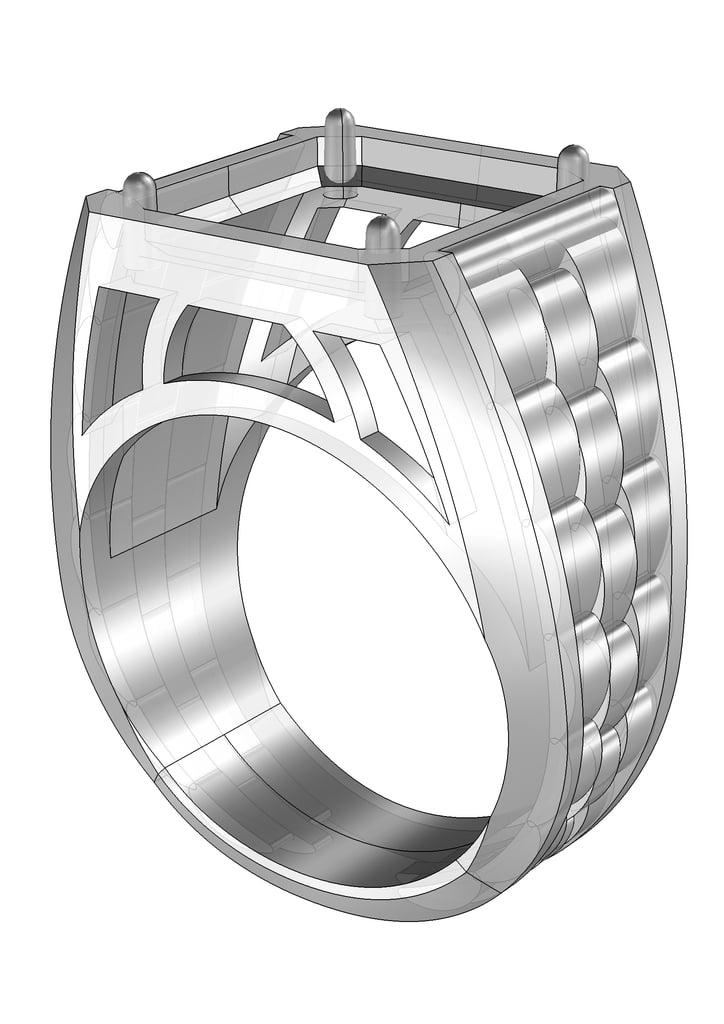 Men's Ring with pattern 04