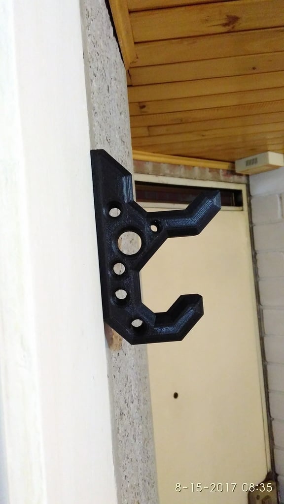 Double coat wall hook for high loads