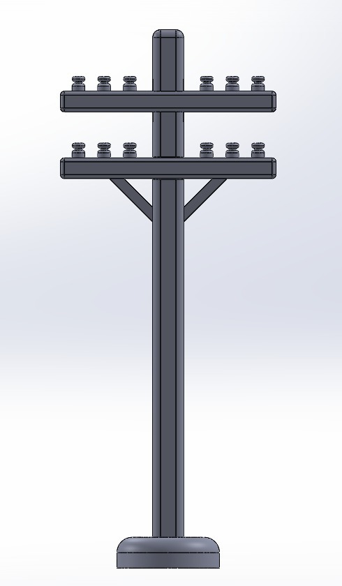 HO Scale Modular Telephone Pole