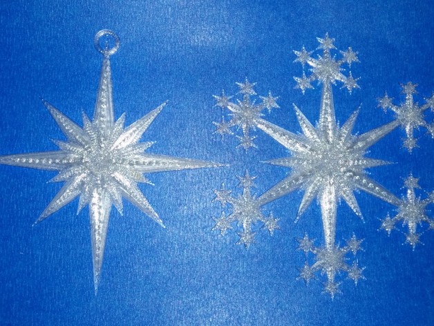 Star and Snowflake Star Ornament