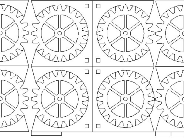 7 and 3 Gear Coasters DXF in mm for 600 x 300 laser cutter