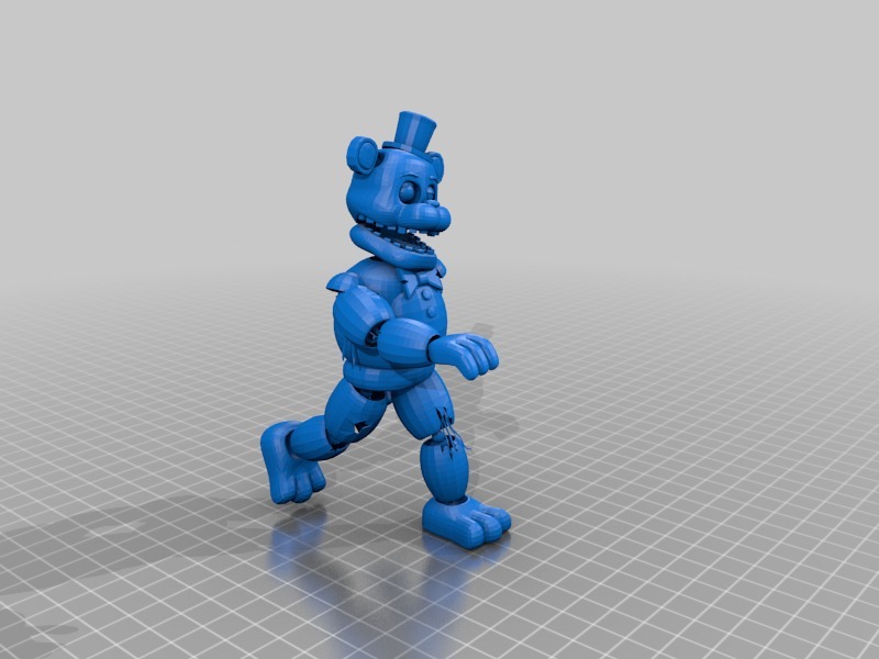 3D Printable Withered freddy 2 inch figure