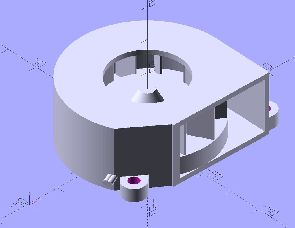 SEPA  TFB45A 45mm radial fan model for mockups