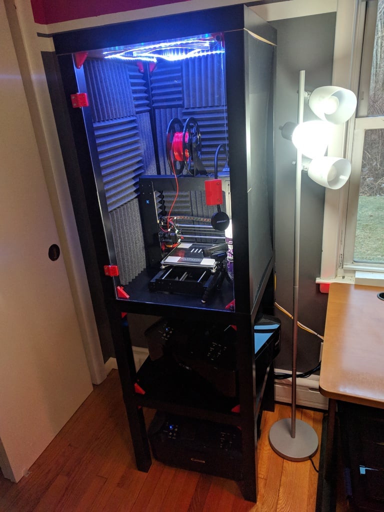 Printer Cabinet for Monoprice Maker Select from Ikea LACK Tables