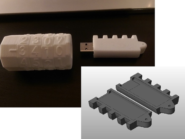 Customizable case for USB flash drive cryptex v2