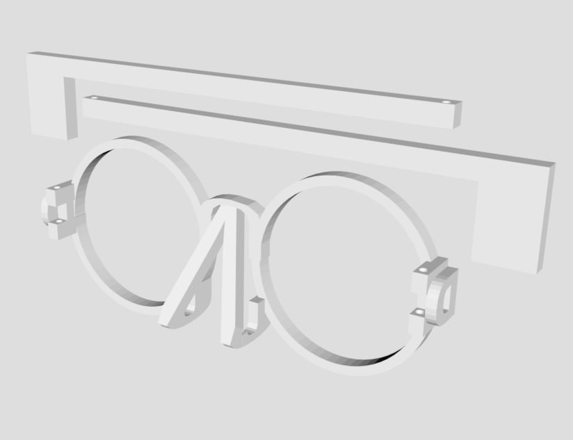Glasses made out of letters