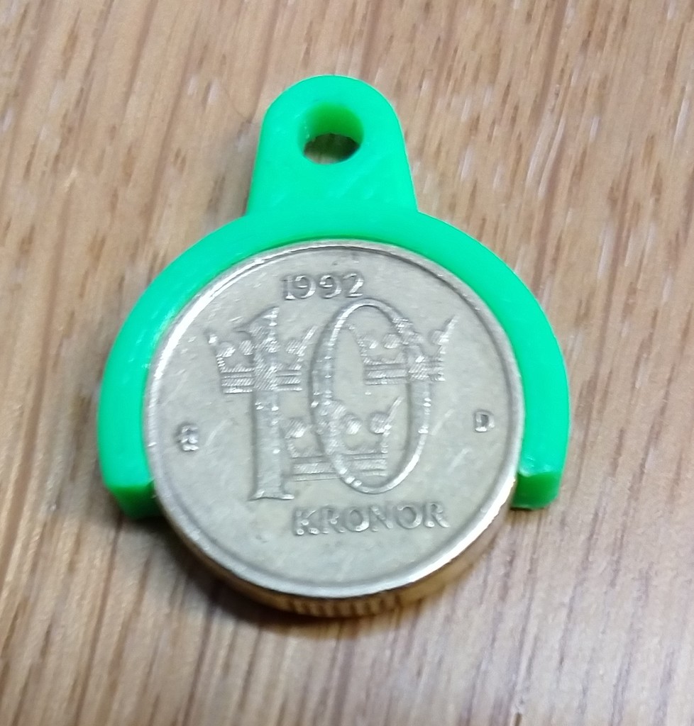 Coin holder for Swedish 10 kr