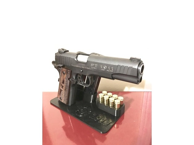 Cherry Pistol Gun Stand Display for GI 1911 45cal 