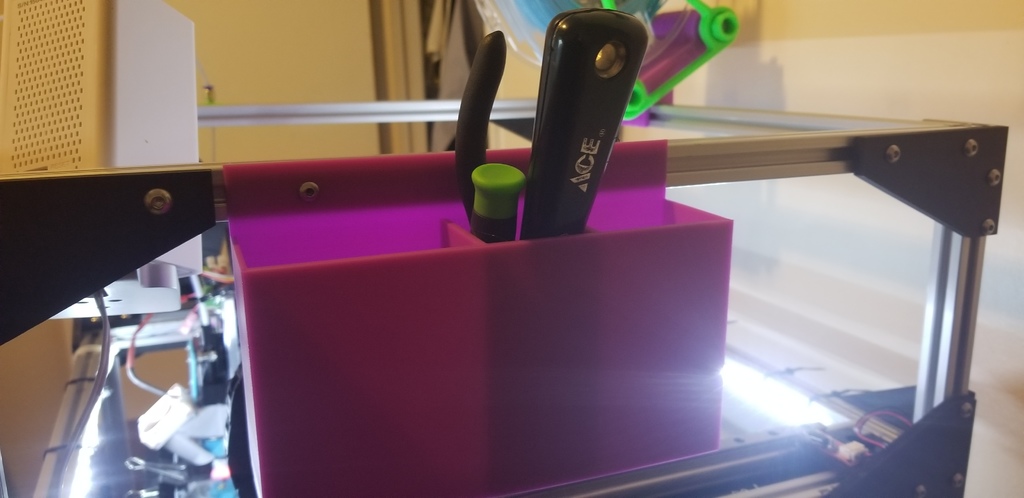 3d printer tool box/holder for aluminum extrusion 
