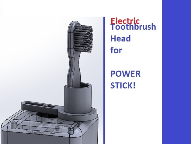 Electric Toothbrush Head for Power Stick