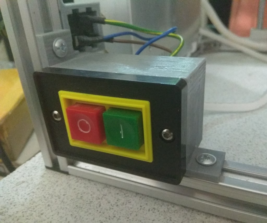 Start Stop Push Button Switch - installation on printer